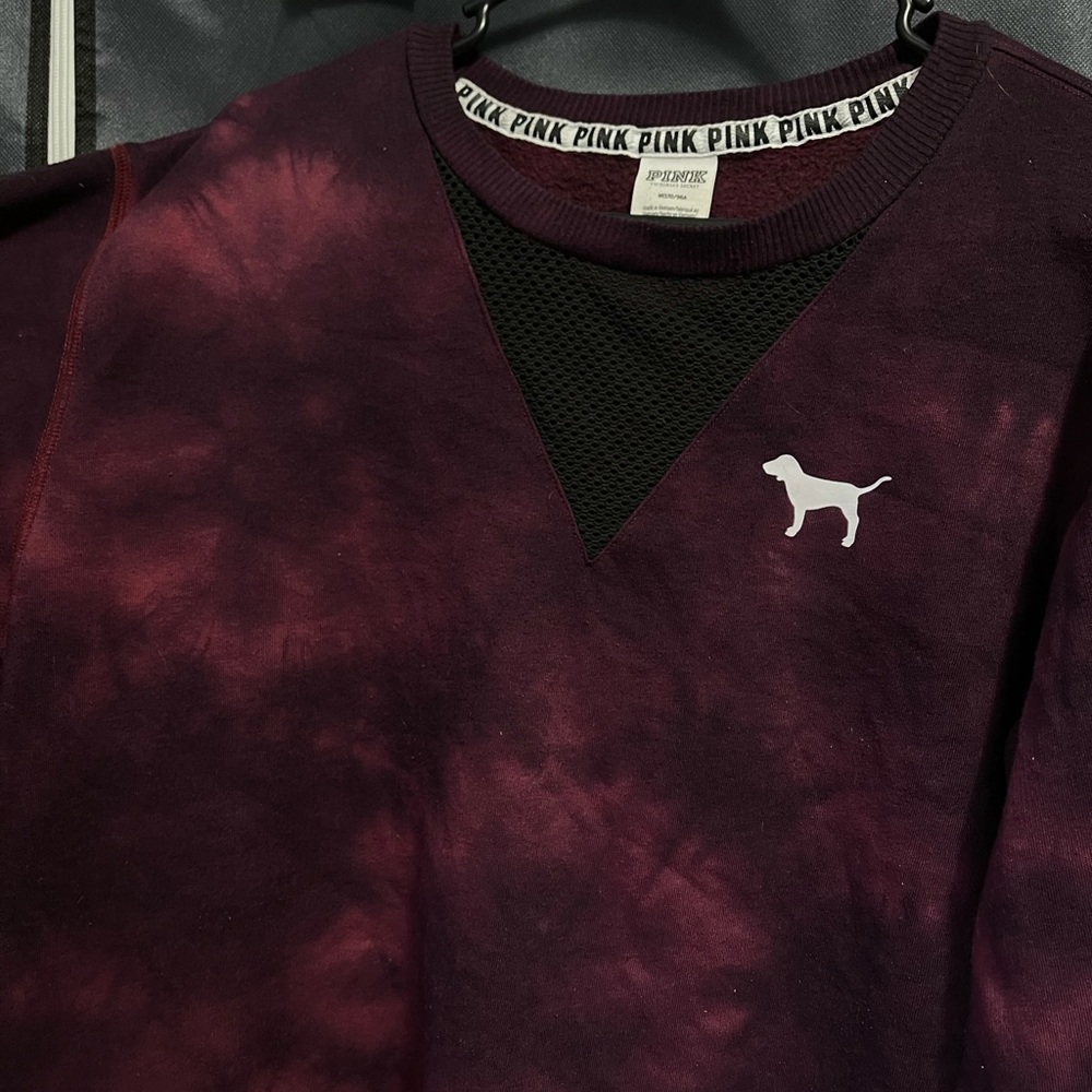 Pink Victoria’s Secret Tye Dye Sweatshirt w/ Mesh